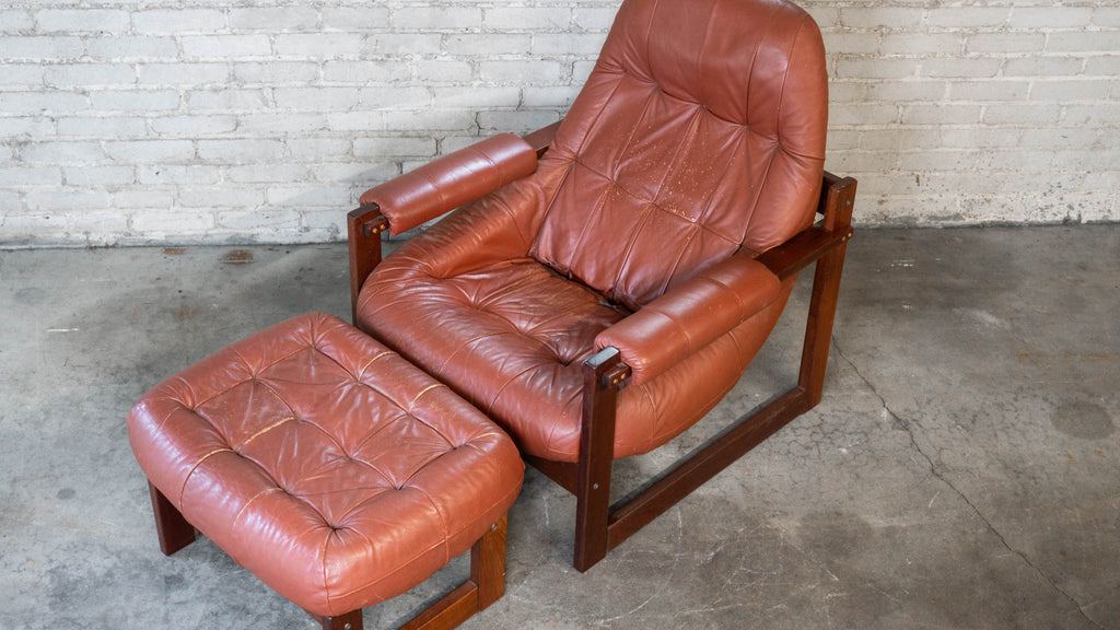 Vintage Percival Lafer MP-163 Earth Chair & Ottoman