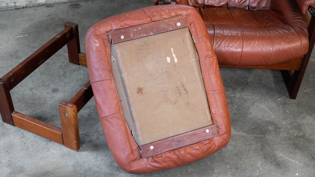 Vintage Percival Lafer MP-163 Earth Chair & Ottoman
