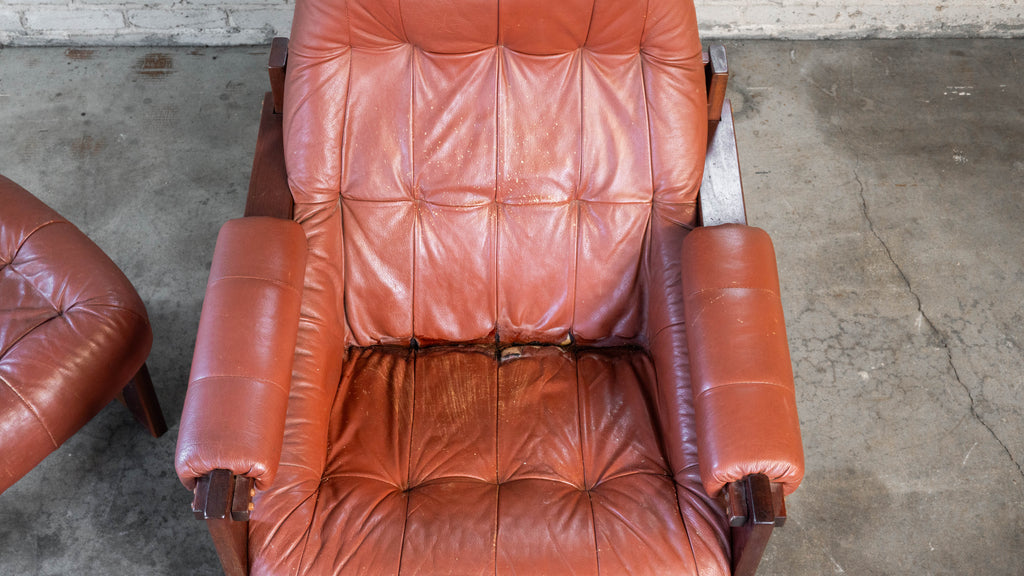 Vintage Percival Lafer MP-163 Earth Chair & Ottoman