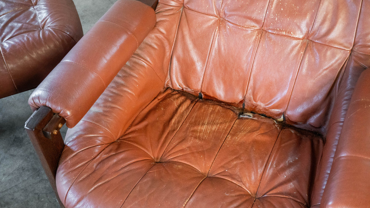 Vintage Percival Lafer MP-163 Earth Chair & Ottoman