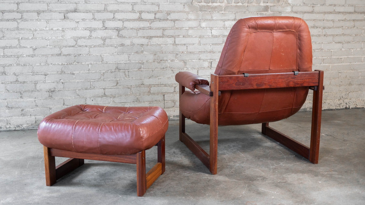Vintage Percival Lafer MP-163 Earth Chair & Ottoman