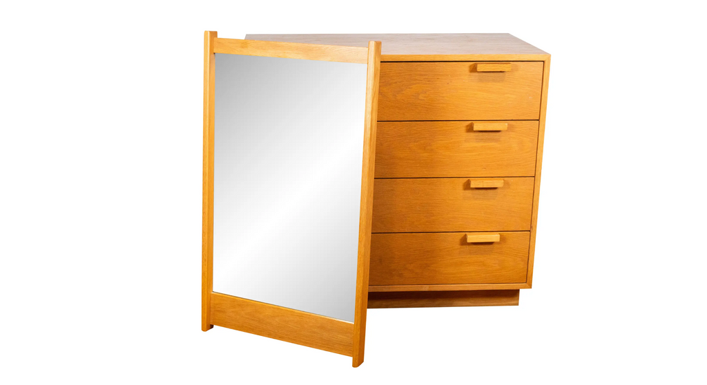 Vintage Charles Webb White Oak Mirror