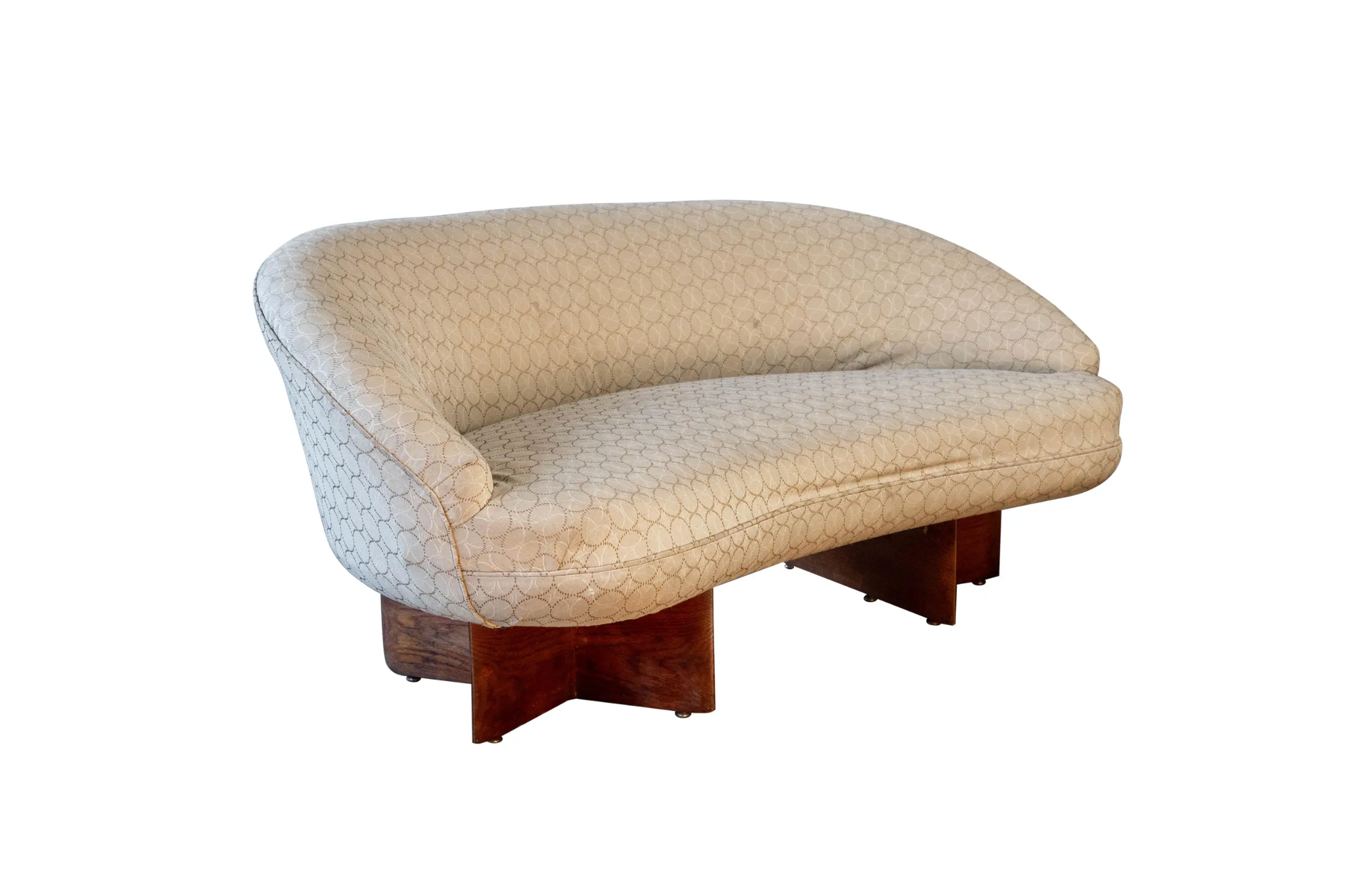 1950s Vladimir Kagan for Kagan-Dreyfuss Inc Walnut Sofa