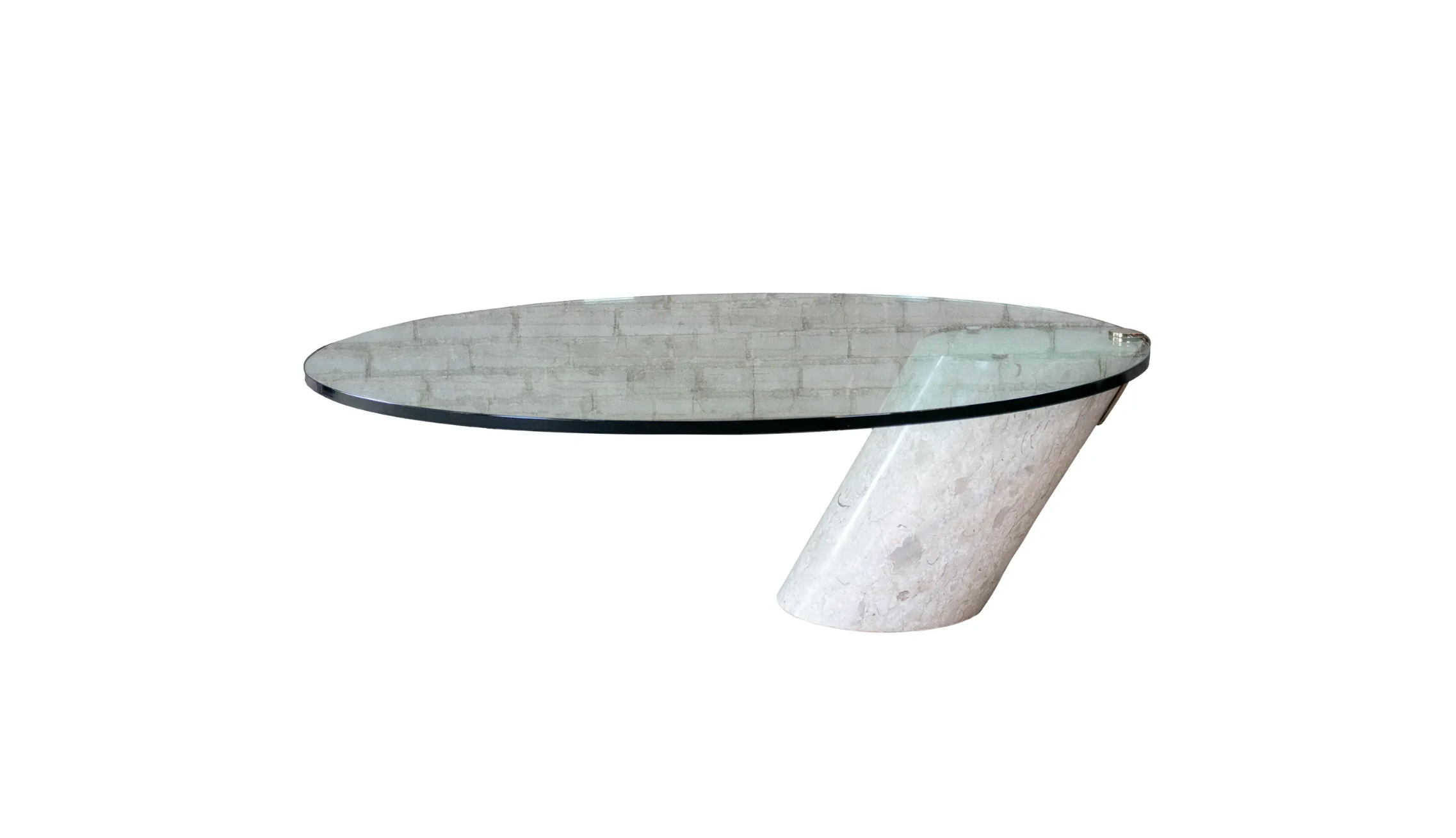 Vintage Ronald Schmitt 'K1000' Attr. Travertine Coffee Table, C. 1970s.