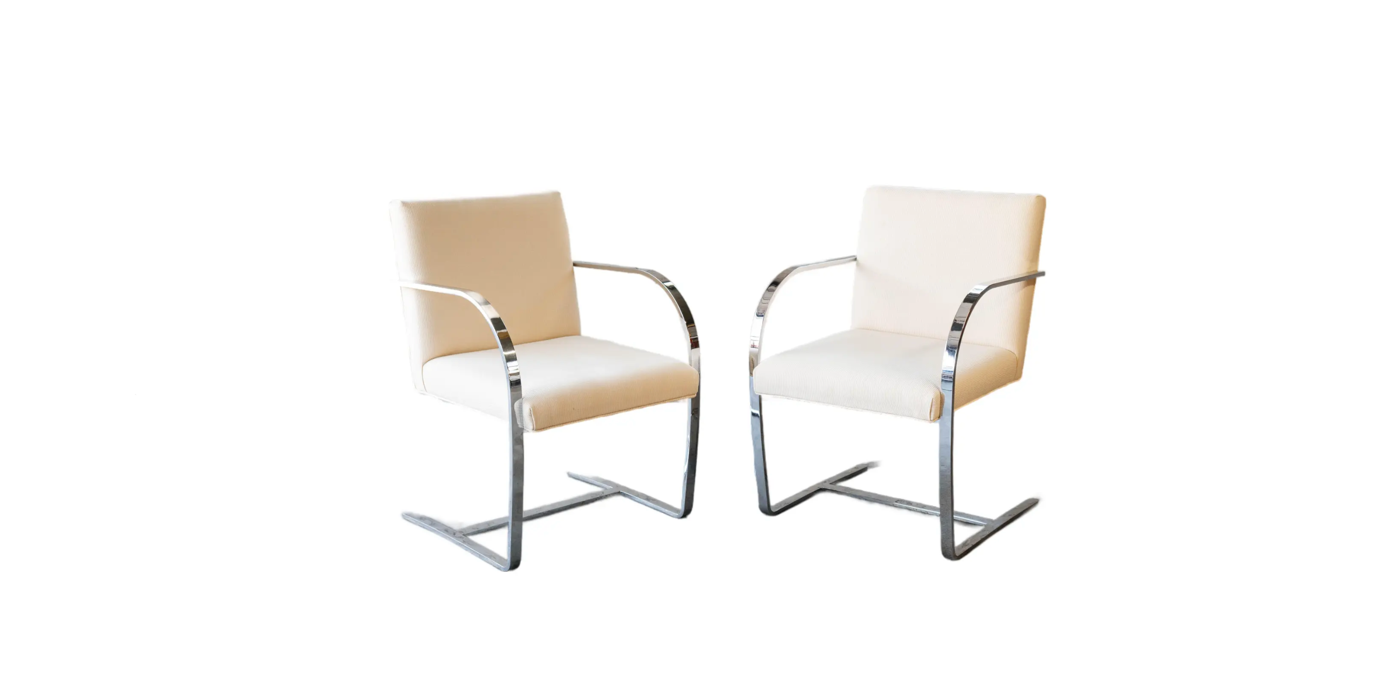 Vintage Mies Van Der Rohe Attr. Brno Flat Bar Chairs - A Pair