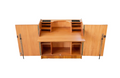 1970s Mid-Century Danish Modern Teak Hideaway Desk & Cabinet
