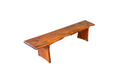 1970s Mid-Century Modern Live Edge Solid Wood Bench