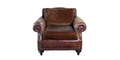 Ralph Lauren Leather and Paisley Velvet Club Chair