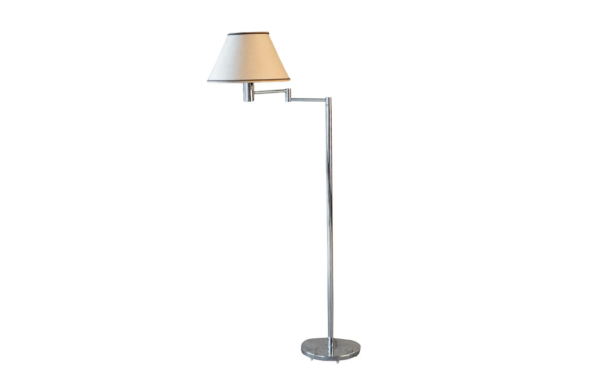 Vintage Casella Chrome Swing-Arm Floor Lamp