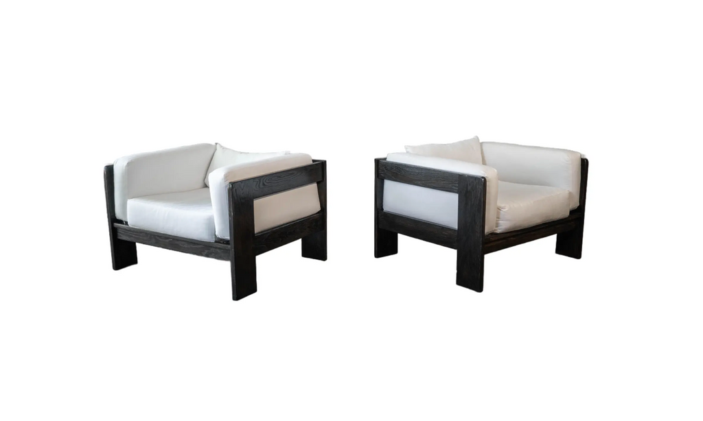 Vintage Attributed to Tobia Scarpa for Knoll 'Bastiano' Attributed Chairs - A Pair