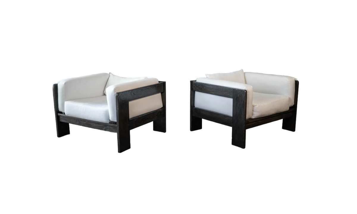 Vintage Attributed to Tobia Scarpa for Knoll 'Bastiano' Attributed Chairs - A Pair