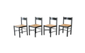 1980s Vintage Italian Vico Magistretti Style Dining Chairs - Set of 4